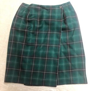 Vintage Charter Club Wool Skirt Plaid S4